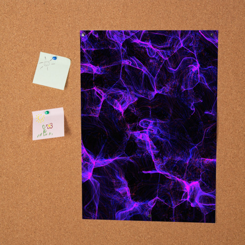 Постер Purple digital smoke neon - фото 2