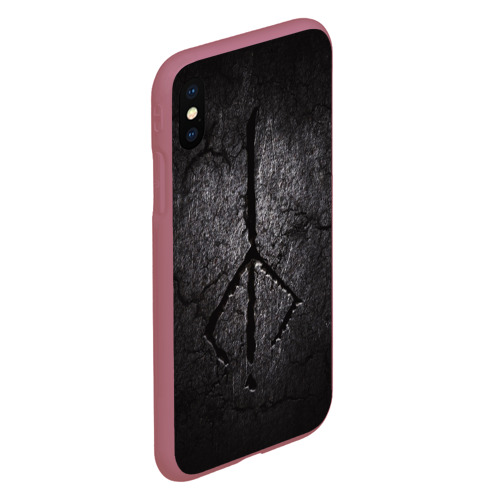 Чехол для iPhone XS Max матовый Bloodborne hunter символ охотника, цвет малиновый - фото 3