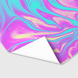 Бумага для упаковки 3D Digital art waves неоновые волны полосы Rainbow - фото 2
