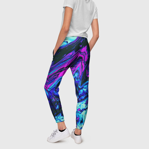 Женские брюки 3D с принтом DIGITAL ABSTRACT, вид сзади #2