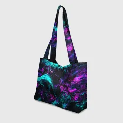 Пляжная сумка 3D Неоновая абстракция neon - фото 2