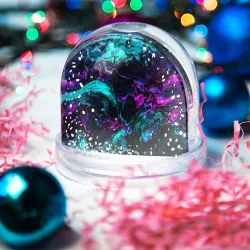 Игрушка Снежный шар Неоновая абстракция neon - фото 2