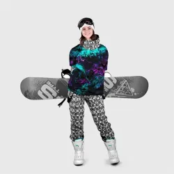 Накидка на куртку 3D Неоновая абстракция neon - фото 2