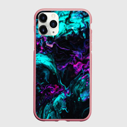 Чехол для iPhone 11 Pro Max матовый Неоновая абстракция neon