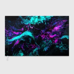 Флаг 3D Неоновая абстракция neon