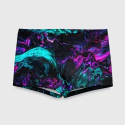 Детские купальные плавки 3D Неоновая абстракция neon