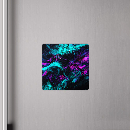 Магнит виниловый Квадрат Неоновая абстракция neon - фото 4