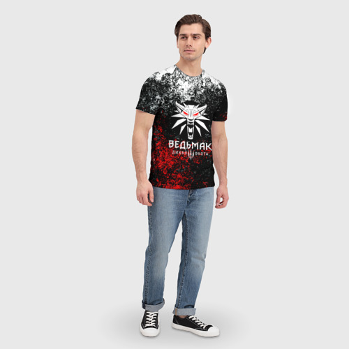 Мужская футболка 3D The Witcher 3, цвет 3D печать - фото 5