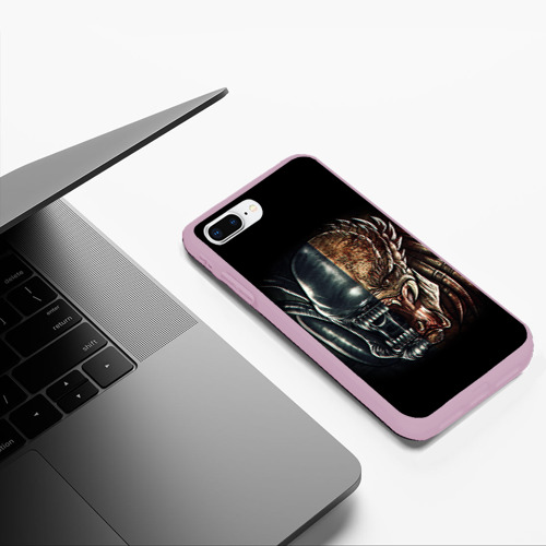 Чехол для iPhone 7Plus/8 Plus матовый Predator, цвет розовый - фото 5