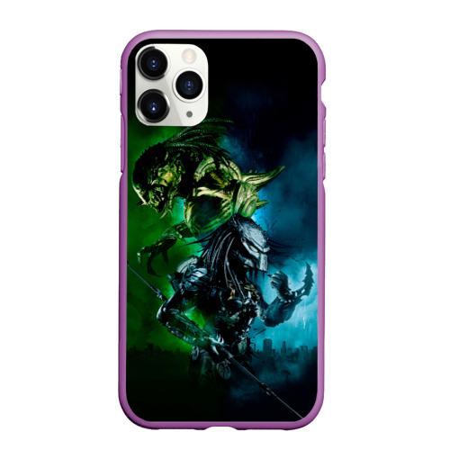 Чехол для iPhone 11 Pro Max матовый Predator, цвет фиолетовый