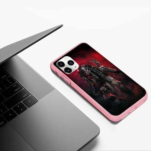 Чехол для iPhone 11 Pro Max матовый Predator хищник, цвет баблгам - фото 5