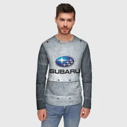 Мужской лонгслив 3D Subaru Iron Субару - фото 2