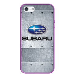 Чехол для iPhone 5/5S матовый Subaru Iron Субару