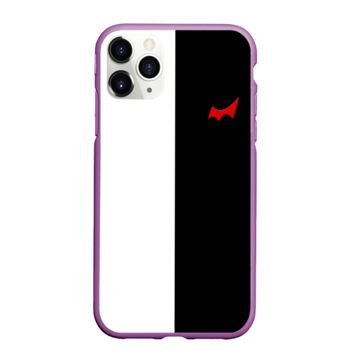 Чехол для iPhone 11 Pro матовый Monokuma красный глаз, цвет фиолетовый