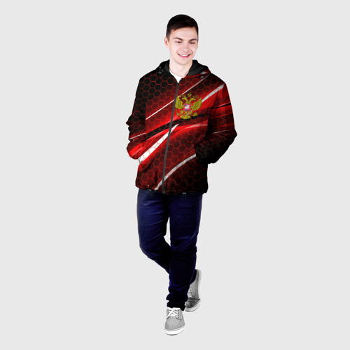 Мужская куртка 3D с принтом РОССИЯ, фото на моделе #1