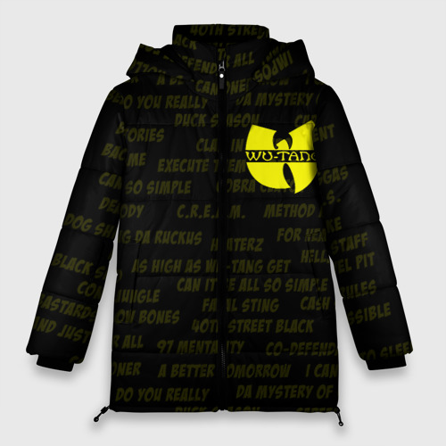 Женская зимняя куртка Oversize Wu-tang clan Ву Танг клан, цвет черный