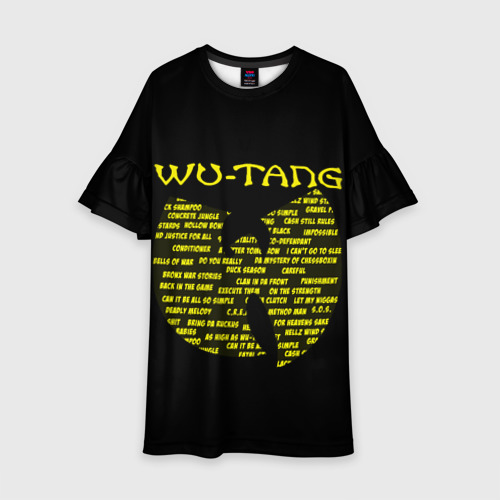 Детское платье 3D с принтом Wu-Tang clan playlist, вид спереди #2