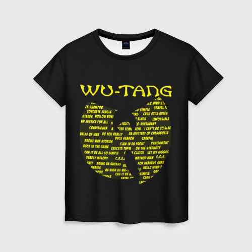 Женская футболка 3D Wu-Tang clan playlist, цвет 3D печать