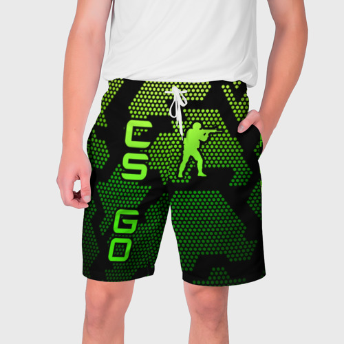 Мужские шорты 3D с принтом CS GO (Oko), вид спереди #2