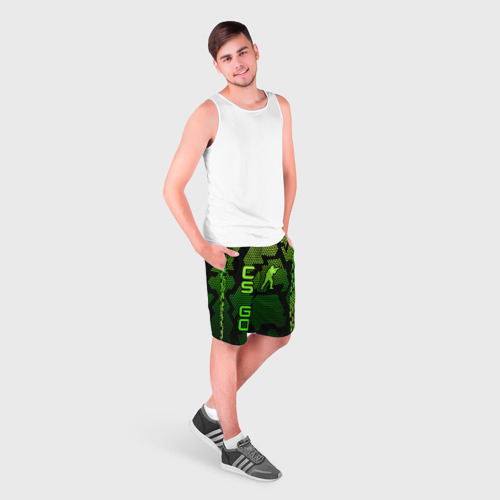 Мужские шорты 3D с принтом CS GO (Oko), фото на моделе #1