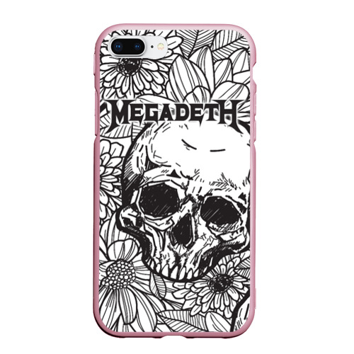 Чехол для iPhone 7Plus/8 Plus матовый Megadeth, цвет розовый