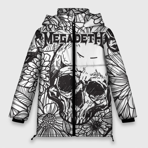 Женская зимняя куртка Oversize Megadeth, цвет черный