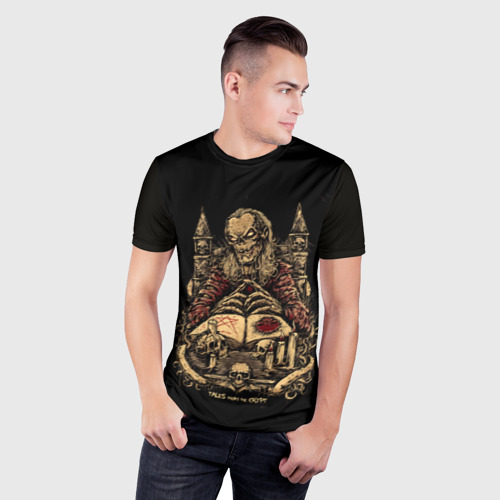 Мужская футболка 3D Slim с принтом Tales from the crypt, фото на моделе #1