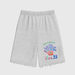 Женские шорты oversize футер хлопок Дачница