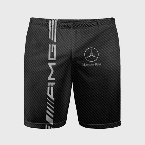 Мужские шорты спортивные Mercedes Carbon, цвет 3D печать