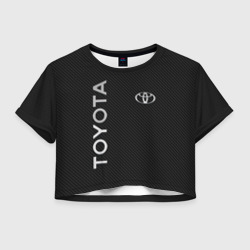 Женская футболка Crop-top 3D Toyota carbon