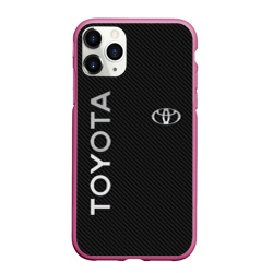 Чехол для iPhone 11 Pro Max матовый Toyota carbon