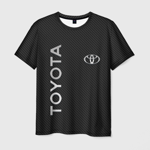 Мужская футболка 3D Toyota carbon, цвет 3D печать