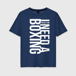 Женская футболка хлопок Oversize Boxing