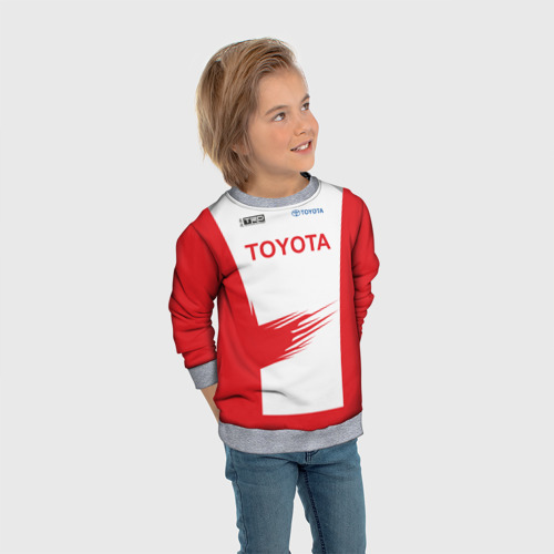 Детский свитшот 3D с принтом Toyota Driver, вид сбоку #3