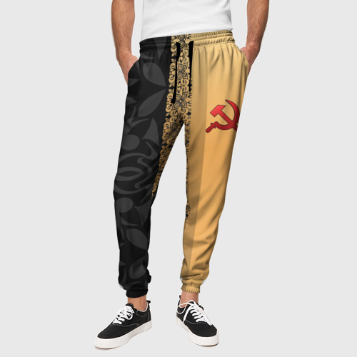 Мужские брюки 3D СССР серп И молот, цвет 3D печать - фото 4