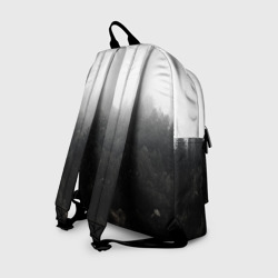 Рюкзак с принтом Лес для любого человека, вид сзади №1. Цвет основы: белый