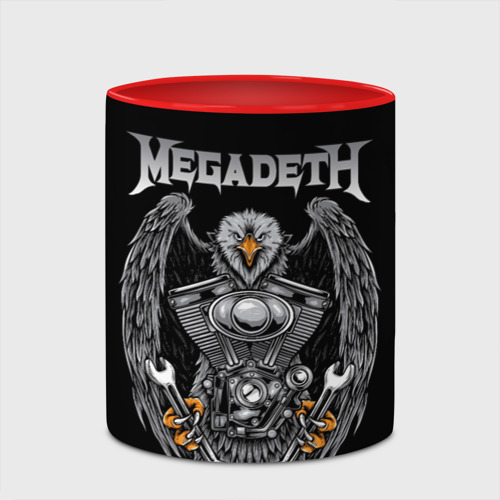 Кружка с полной запечаткой Megadeth, цвет белый + красный - фото 4