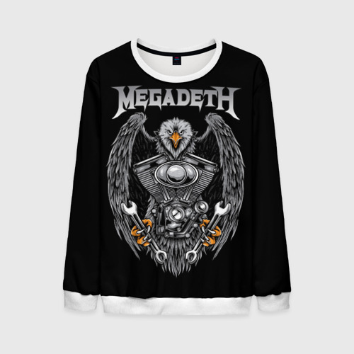 Мужской свитшот 3D Megadeth, цвет белый