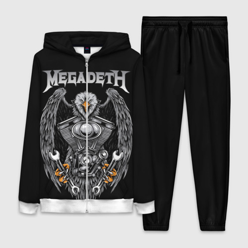 Женский костюм 3D Megadeth, цвет белый