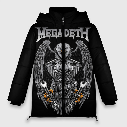 Женская зимняя куртка Oversize Megadeth, цвет черный