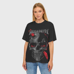 Женская футболка oversize 3D Megadeth - фото 2