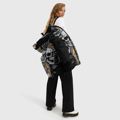 Женская зимняя куртка Oversize Megadeth, цвет светло-серый - фото 5
