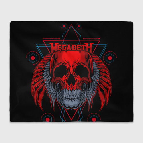 Плед с принтом Megadeth, вид спереди №1