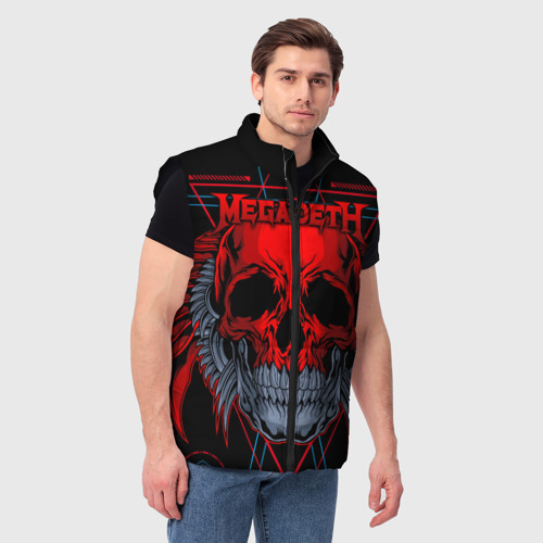 Мужской жилет утепленный 3D Megadeth, цвет черный - фото 3