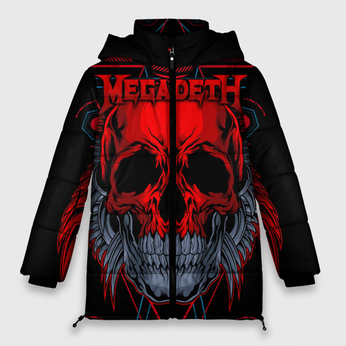 Женская зимняя куртка Oversize Megadeth, цвет черный