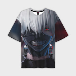 Мужская футболка oversize 3D Tokyo ghoul Токийский гуль