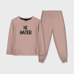 Детская пижама с лонгсливом хлопок Hi hater Bye hater