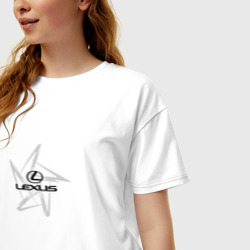 Женская футболка хлопок Oversize Lexus - фото 2