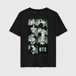 Женская футболка хлопок Oversize BTS