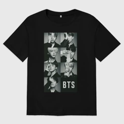 Женская футболка хлопок Oversize BTS